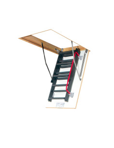 Fakro LMK metaliniai palėpės laiptai | 200kg apkrova | Su turėklu 2