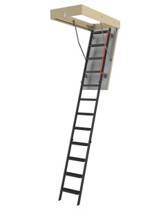 Fakro LMK metaliniai palėpės laiptai | 200kg apkrova | Su turėklu