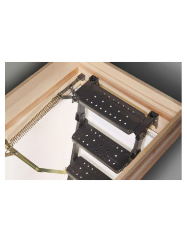 Fakro LML Lux laiptai | 13cm pakopos | Su apvadais | 280cm