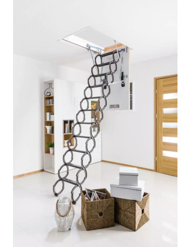 Fakro LST žirkliniai laiptai | Mažoms angoms | Metaliniai