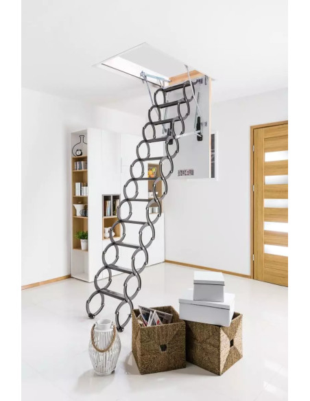 Fakro LST žirkliniai laiptai | Mažoms angoms | Metaliniai