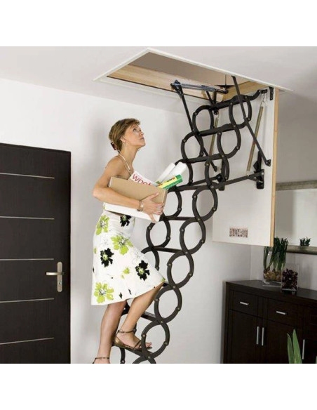 Fakro LST žirkliniai laiptai | Mažoms angoms | Metaliniai