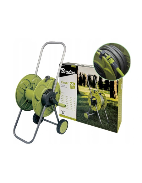 Vežimėlis žarnai LIME LINE CLOVER | Iki 60 m 1/2" žarnai