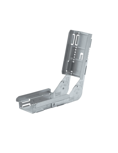 Sujungimo detalė-adapteris KNAUF Multiverbinder (30-280°). Skirta CD 60/27 profiliams jungti kampu. Cinkuotas plienas, aukšta ko