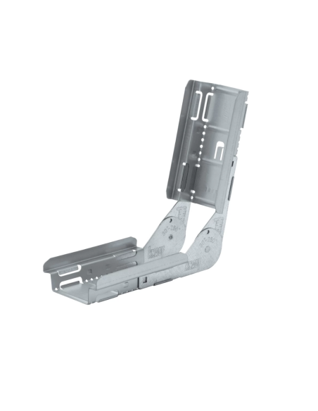 Sujungimo detalė-adapteris KNAUF Multiverbinder (30-280°). Skirta CD 60/27 profiliams jungti kampu. Cinkuotas plienas, aukšta ko
