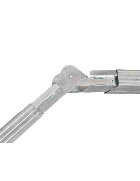 Sujungimo detalė-adapteris KNAUF Multiverbinder (30-280°). Skirta CD 60/27 profiliams jungti kampu. Cinkuotas plienas, aukšta ko