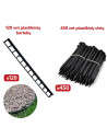 Rinkinys - 120 vnt Bortas trinkelėms ALTBORT45, plastikinis, ilgis 1m, aukštis 45mm + 450 vnt vinis borto tvirtinimui