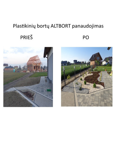 Bortas trinkelėms, plastikinis vejos bortelis 1000mm