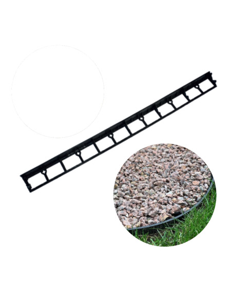 Rinkinys - 120 vnt Bortas trinkelėms ALTBORT45, plastikinis, ilgis 1m, aukštis 45mm + 450 vnt vinis borto tvirtinimui