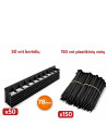 Rinkinys - 50 vnt 78mm Bortas trinkelėms ALTBORT78, plastikinis, ilgis 1m, aukštis 78mm + 150 vnt plastikinių vinių