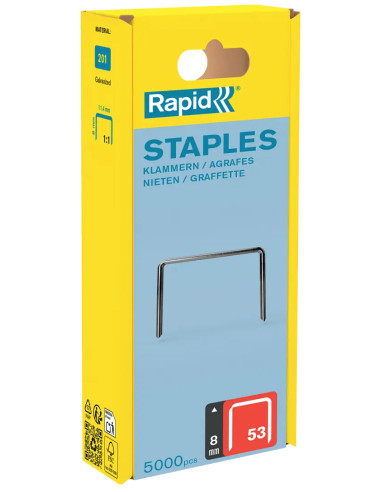 Kabės Rapid 8mm TYP No 53 [5000 vnt]. Statybinės medžiagos