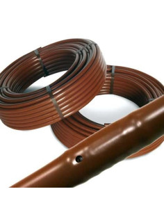 Lašelinis (kapiliarinis) vamzdis su slėgio kompensacija 16mm (30cm 2L/h) rudas, 100m. Statybinės medžiagos 2