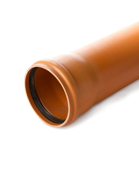 Vamzdis lauko kanalizacijos PVC 200mm, ilgis 3m monolitinis. Statybinės medžiagos