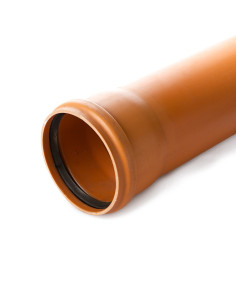 Vamzdis lauko kanalizacijos PVC 250mm, ilgis 3m monolitinis. Statybinės medžiagos