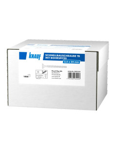 Savisriegiai gipskartoniui į metalą TB 3,5 x 35mm su grąžteliu, KNAUF [1000 vnt.]. Statybinės medžiagos . Statybinės m 2