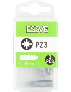 ESSVE sukimo antgaliai PZ3 25mm, 3 vnt. pakuotė