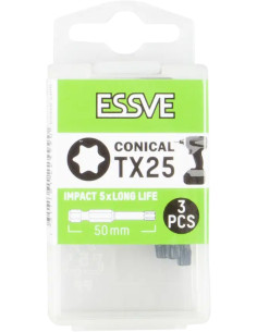 ESSVE IMPACT TX25 50mm kūginiai smūginiai antgaliai