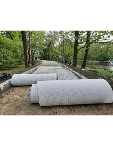 Geokompozitas PolGrid FSR BX – geotinklelis su geotekstile