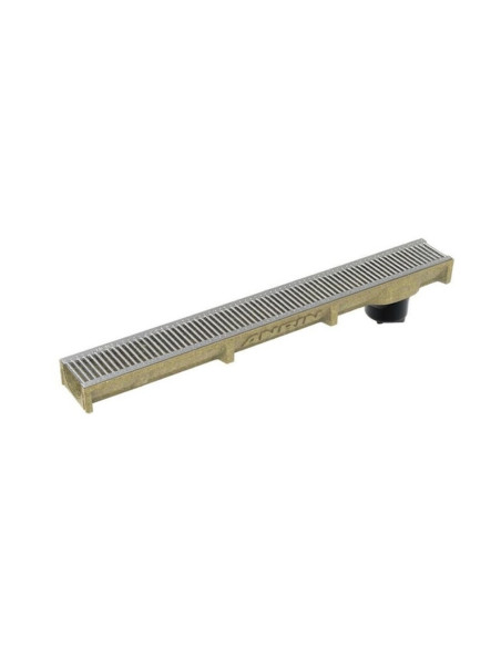 Žemas polimerbetonio latakas ANRIN SELF MINI su Heelguard | 1m