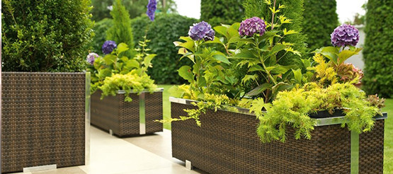 Lauko terasų vazonai Green Spa su savaiminio drėkinimo – laistymo sistema