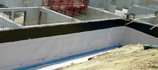 Mažo aukščio membrana DELTA®-MS DRAIN, aukštis 4mm, stiprumas 500kN